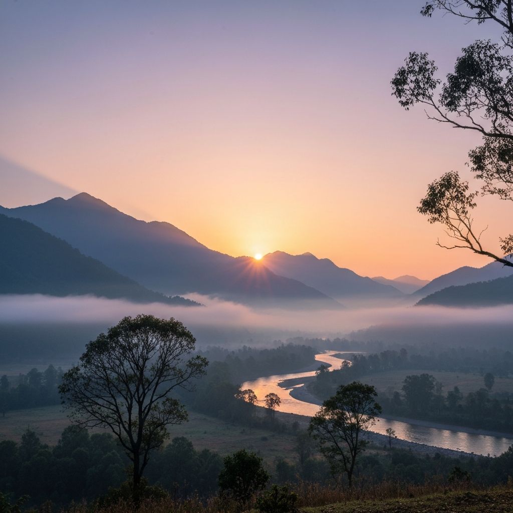 Peaceful morning scene